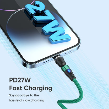 ENKAY PD60W Type-C to Type-C / 8 Pin Magnetic 540 Degrees Rotating Fast Charging Cable, Length:1m(Green) by ENKAY
