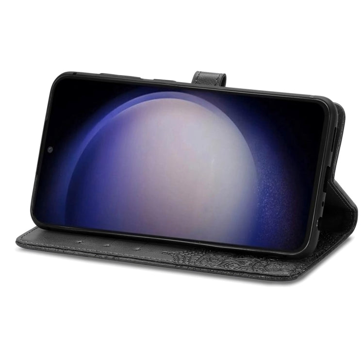 For Samsung Galaxy S23 FE 5G Mandala Flower Embossed Leather Phone Case(Black) by buy2fix