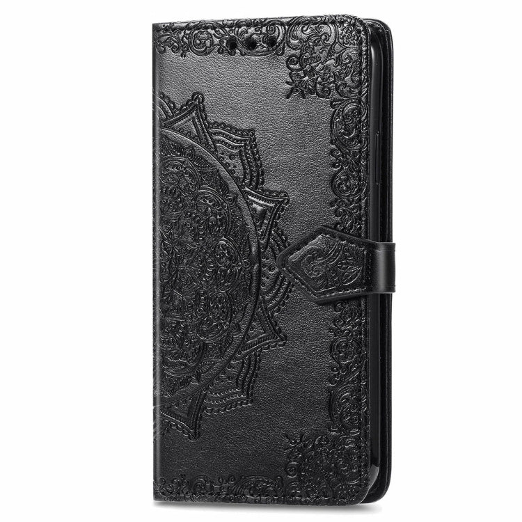 For Samsung Galaxy M15 Mandala Flower Embossed Leather Phone Case(Black) by buy2fix