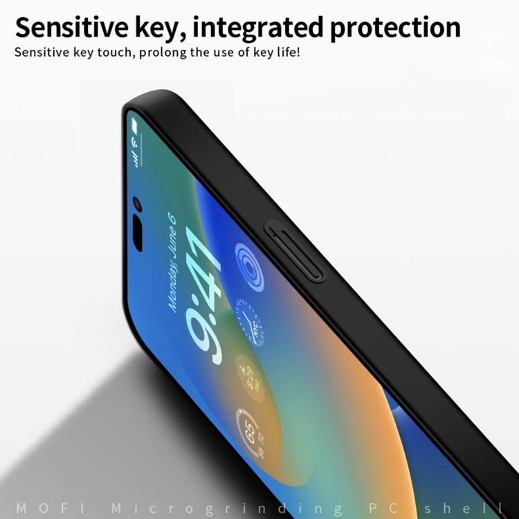 For iPhone 15 MOFI Frosted PC Ultra-thin Hard Phone Case(Black) - iPhone 15 Cases by MOFI | Online Shopping UK | buy2fix