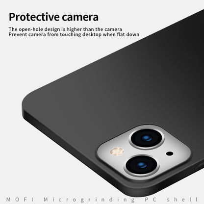 For iPhone 15 MOFI Frosted PC Ultra-thin Hard Phone Case(Black) - iPhone 15 Cases by MOFI | Online Shopping UK | buy2fix