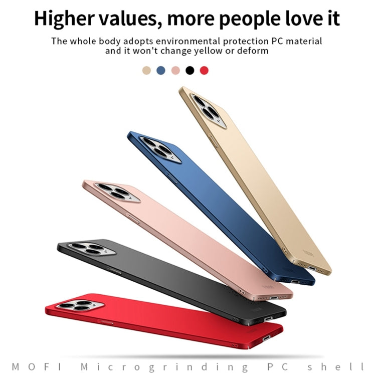 For iPhone 15 Plus MOFI Frosted PC Ultra-thin Hard Phone Case(Gold) - iPhone 15 Plus Cases by MOFI | Online Shopping UK | buy2fix