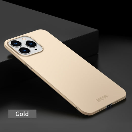For iPhone 15 Pro Max MOFI Frosted PC Ultra-thin Hard Phone Case(Gold) - iPhone 15 Pro Max Cases by MOFI | Online Shopping UK | buy2fix