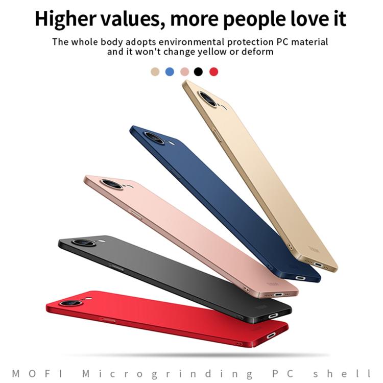 For iPhone 16e MOFI Frosted PC Ultra-thin Hard Phone Case(Black) - iPhone 16e Cases by MOFI | Online Shopping UK | buy2fix