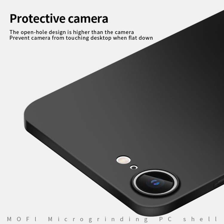 For iPhone 16e MOFI Frosted PC Ultra-thin Hard Phone Case(Black) - iPhone 16e Cases by MOFI | Online Shopping UK | buy2fix