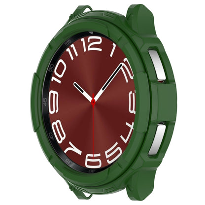For Samsung Galaxy Watch 6 Classic 43mm Rotating Ring  + TPU Armor Watch Protective Case(Green) - Watch Cases by buy2fix | Online Shopping UK | buy2fix
