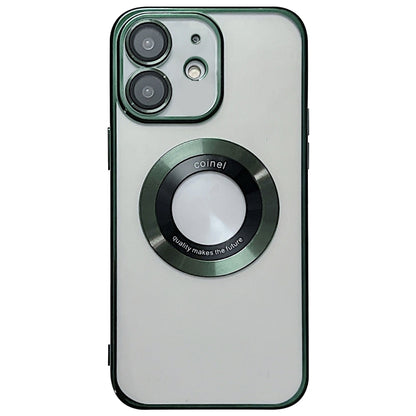 For iPhone 12 Electroplating Magsafe TPU Phone Case(Green) by buy2fix