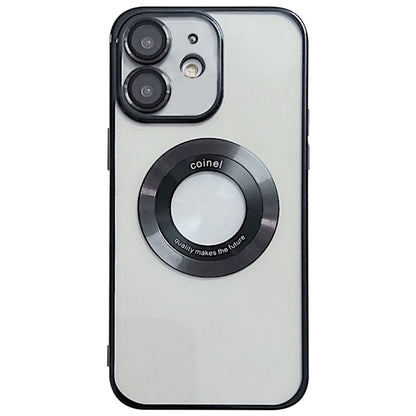 For iPhone 11 Electroplating Magsafe TPU Phone Case(Black) by buy2fix