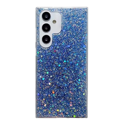 For Samsung Galaxy S25 Ultra 5G Glitter Sequins Epoxy TPU Phone Case(Blue) by buy2fix