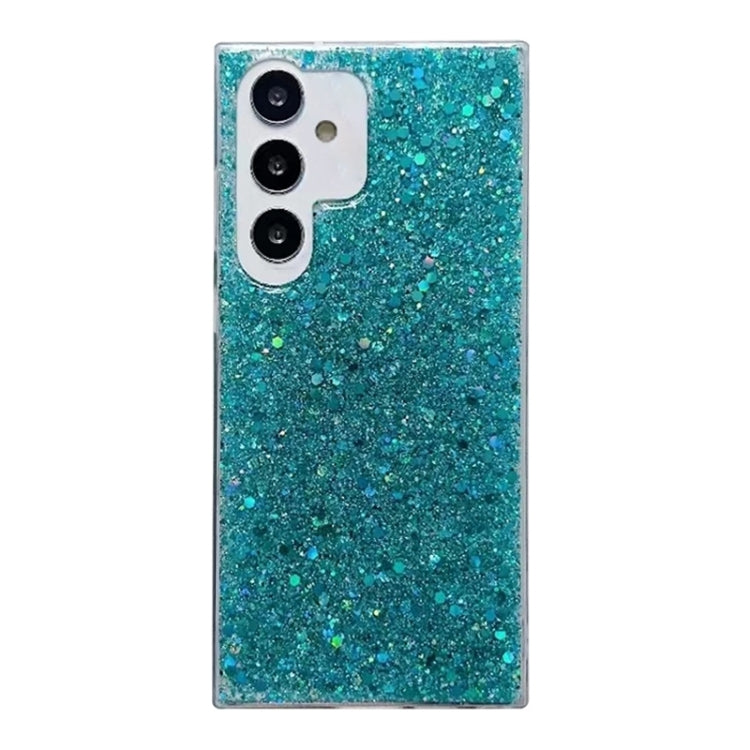 For Samsung Galaxy S25 Ultra 5G Glitter Sequins Epoxy TPU Phone Case(Green) by buy2fix