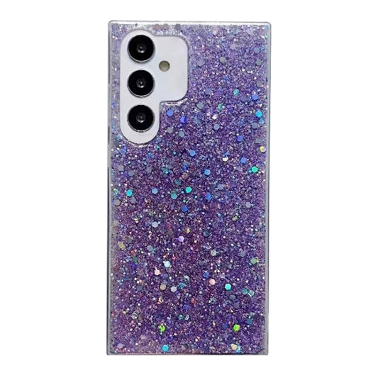 For Samsung Galaxy S25 Ultra 5G Glitter Sequins Epoxy TPU Phone Case(Purple) by buy2fix