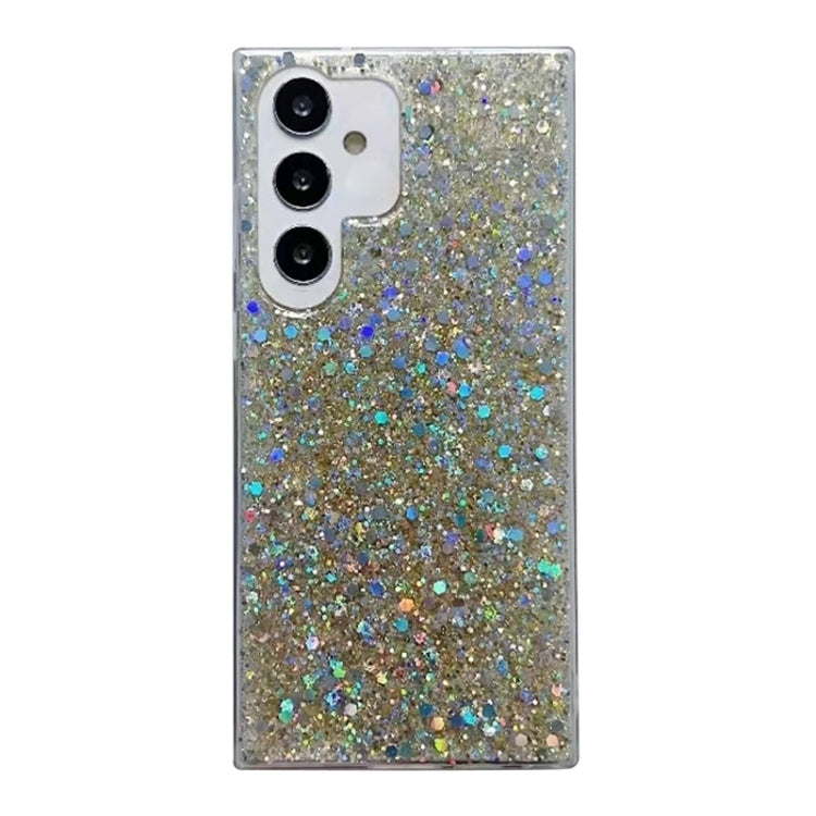For Samsung Galaxy S25 Ultra 5G Glitter Sequins Epoxy TPU Phone Case(Gold) by buy2fix