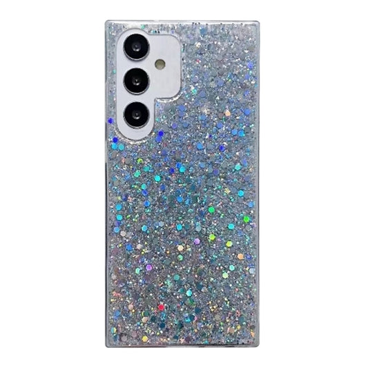 For Samsung Galaxy S25 Ultra 5G Glitter Sequins Epoxy TPU Phone Case(Silver) by buy2fix