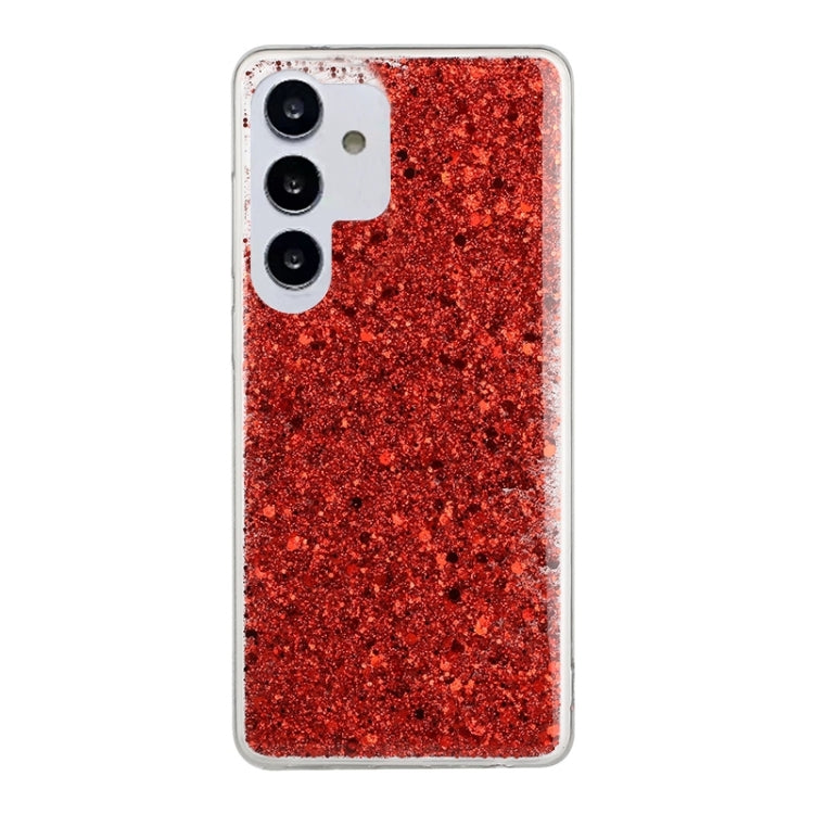 For Samsung Galaxy S25 Ultra 5G Glitter Sequins Epoxy TPU Phone Case(Red) by buy2fix