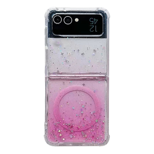 For Samsung Galaxy Z Flip3 Magsafe Glitter TPU Phone Case(Pink) by buy2fix