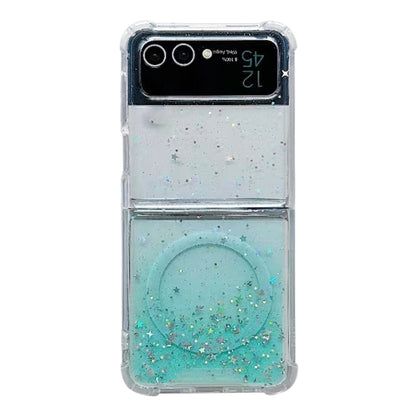 For Samsung Galaxy Z Flip3  Magsafe Glitter TPU Phone Case(Green) - Galaxy Phone Cases by buy2fix | Online Shopping UK | buy2fix