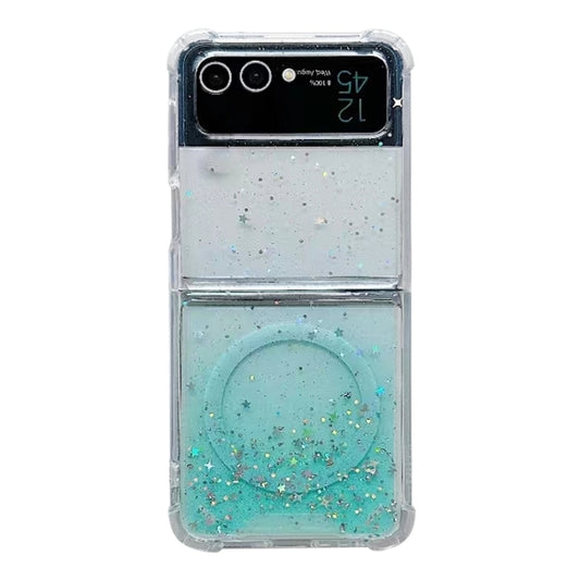 For Samsung Galaxy Z Flip3  Magsafe Glitter TPU Phone Case(Green) - Galaxy Phone Cases by buy2fix | Online Shopping UK | buy2fix