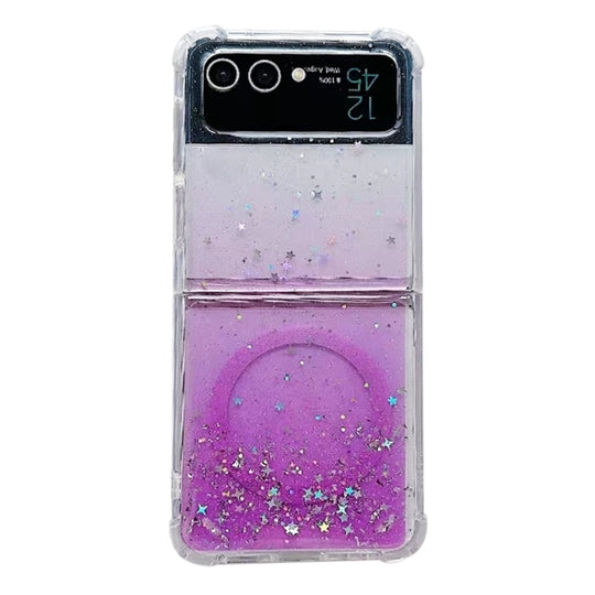 For Samsung Galaxy Z Flip3  Magsafe Glitter TPU Phone Case(Purple)