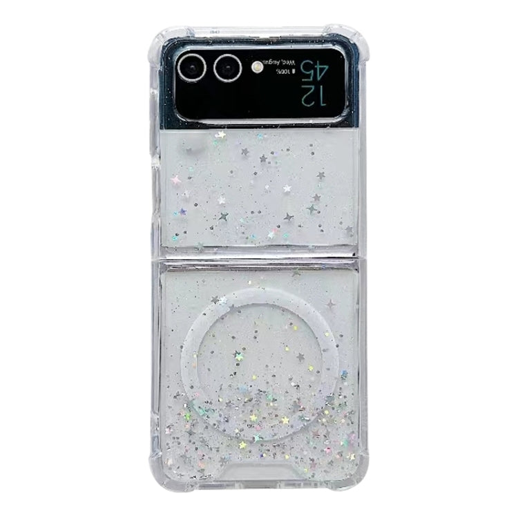 For Samsung Galaxy Z Flip3 Magsafe Glitter TPU Phone Case(White) by buy2fix
