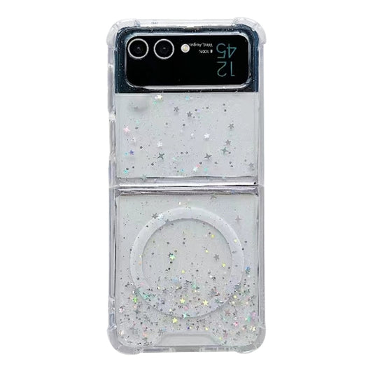 For Samsung Galaxy Z Flip3 Magsafe Glitter TPU Phone Case(White) by buy2fix