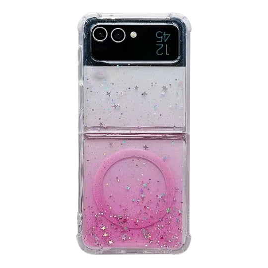 For Samsung Galaxy Z Flip4 Magsafe Glitter TPU Phone Case(Pink)