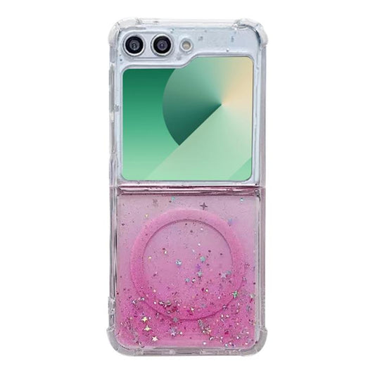 For Samsung Galaxy Z Flip5 Magsafe Glitter TPU Phone Case(Pink) - Galaxy Z Flip5 Cases by buy2fix | Online Shopping UK | buy2fix