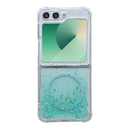 For Samsung Galaxy Z Flip5 Magsafe Glitter TPU Phone Case(Green) - Galaxy Z Flip5 Cases by buy2fix | Online Shopping UK | buy2fix