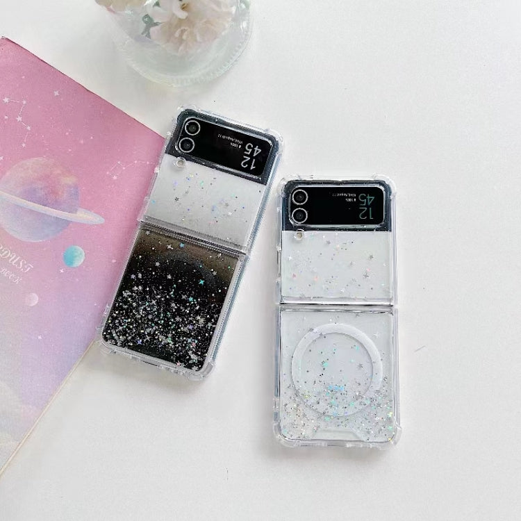 For Samsung Galaxy Z Flip3 Magsafe Glitter TPU Phone Case(Black) by buy2fix
