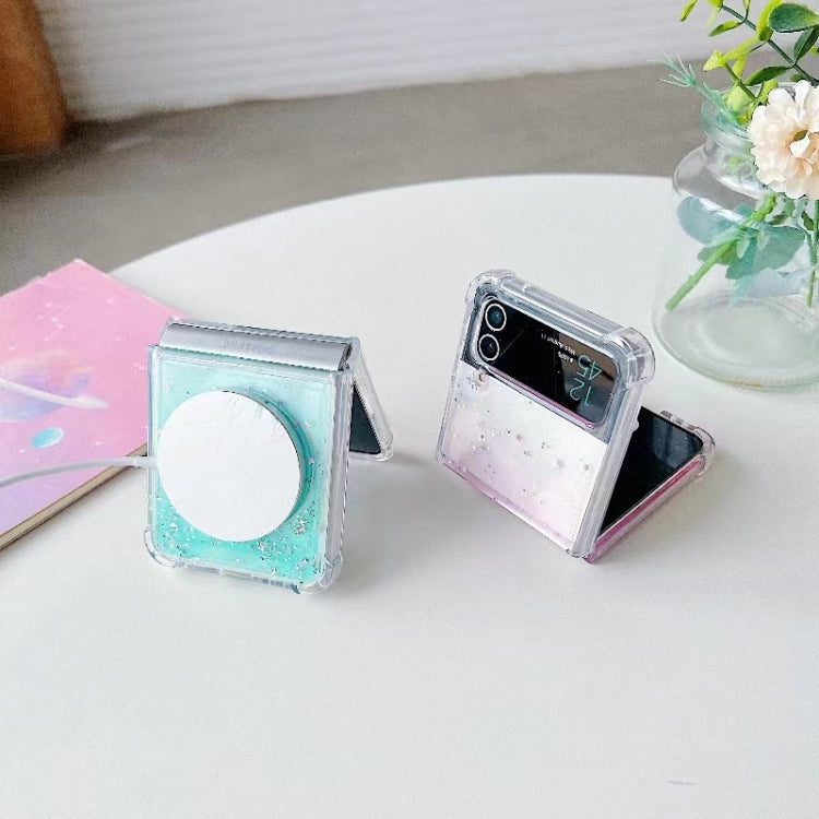 For Samsung Galaxy Z Flip3 Magsafe Glitter TPU Phone Case(Black) by buy2fix