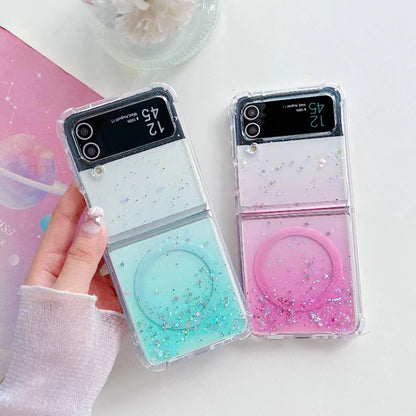 For Samsung Galaxy Z Flip3  Magsafe Glitter TPU Phone Case(Green) - Galaxy Phone Cases by buy2fix | Online Shopping UK | buy2fix