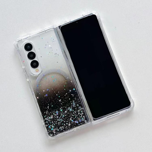 For Samsung Galaxy Z Fold4 Magsafe Glitter TPU Phone Protective Case(Black) - Galaxy Z Fold4 5G Cases by buy2fix | Online Shopping UK | buy2fix