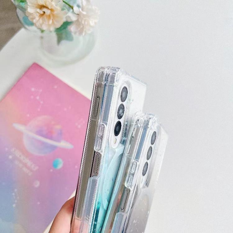 For Samsung Galaxy Z Fold3 Magsafe Glitter TPU Phone Protective Case(White) by buy2fix