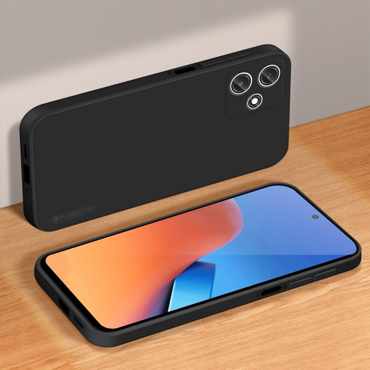 For Xiaomi Redmi 12 5G / Poco M6 Pro PINWUYO Sense Series Liquid Silicone TPU Phone Case(Black) - Xiaomi Cases by PINWUYO | Online Shopping UK | buy2fix