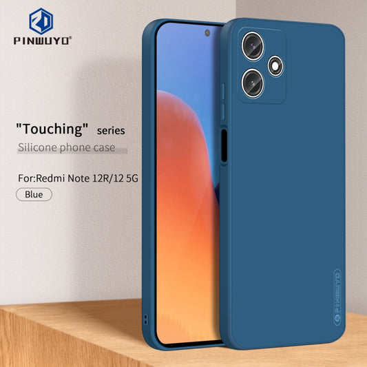 For Xiaomi Redmi 12 5G / Poco M6 Pro PINWUYO Sense Series Liquid Silicone TPU Phone Case(Blue) - Xiaomi Cases by PINWUYO | Online Shopping UK | buy2fix