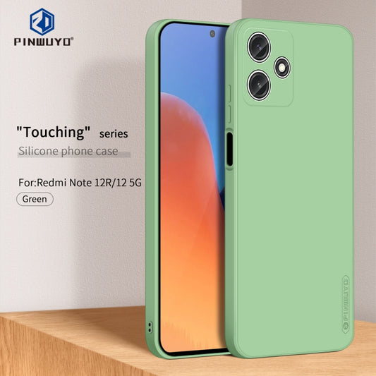 For Xiaomi Redmi 12 5G / Poco M6 Pro PINWUYO Sense Series Liquid Silicone TPU Phone Case(Green) - Xiaomi Cases by PINWUYO | Online Shopping UK | buy2fix