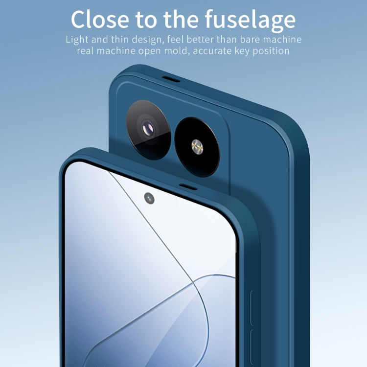 For Xiaomi 14 Pro PINWUYO Sense Series Liquid Silicone TPU Phone Case(Blue) - 14 Pro Cases by PINWUYO | Online Shopping UK | buy2fix