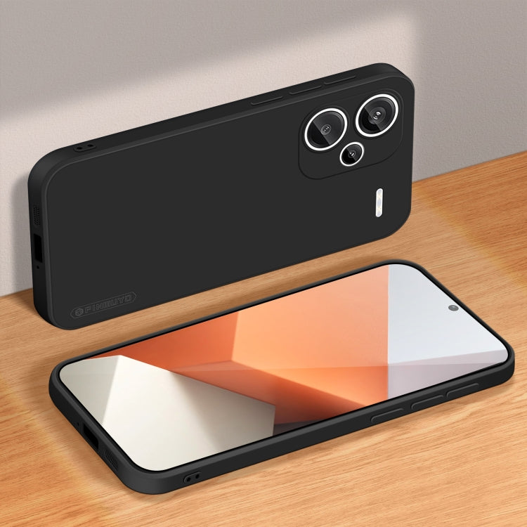 For Xiaomi Redmi Note 13 Pro+ PINWUYO Sense Series Liquid Silicone TPU Phone Case(Black) - Xiaomi Cases by PINWUYO | Online Shopping UK | buy2fix
