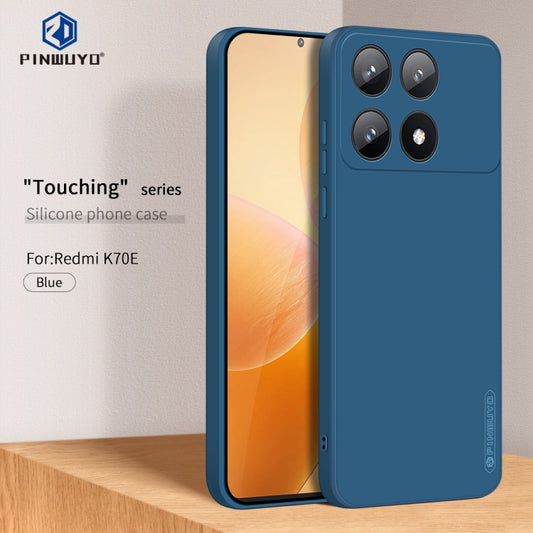 For Xiaomi Redmi K70E PINWUYO Sense Series Liquid Silicone TPU Phone Case(Blue) - Xiaomi Cases by PINWUYO | Online Shopping UK | buy2fix
