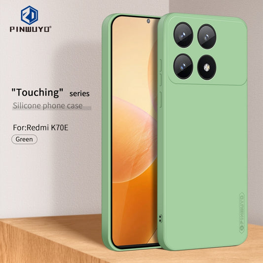 For Xiaomi Redmi K70E PINWUYO Sense Series Liquid Silicone TPU Phone Case(Green) - Xiaomi Cases by PINWUYO | Online Shopping UK | buy2fix