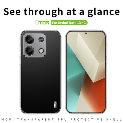 For Xiaomi Redmi Note 13 4G MOFI Ming Series Ultra-thin TPU Phone Case(Transparent) - Xiaomi Cases by MOFI | Online Shopping UK | buy2fix