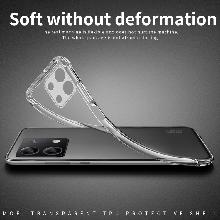 For Xiaomi Redmi Note 13 4G MOFI Ming Series Ultra-thin TPU Phone Case(Transparent) - Xiaomi Cases by MOFI | Online Shopping UK | buy2fix