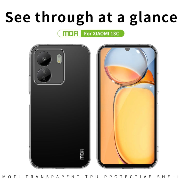 For Xiaomi Redmi 13C 4G MOFI Ming Series Ultra-thin TPU Phone Case(Transparent) - Xiaomi Cases by MOFI | Online Shopping UK | buy2fix