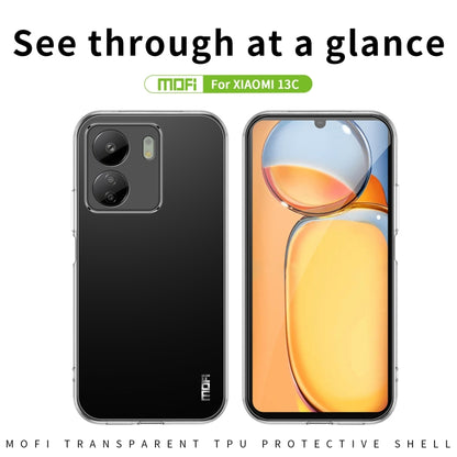 For Xiaomi Redmi 13C 4G MOFI Ming Series Ultra-thin TPU Phone Case(Transparent) - Xiaomi Cases by MOFI | Online Shopping UK | buy2fix