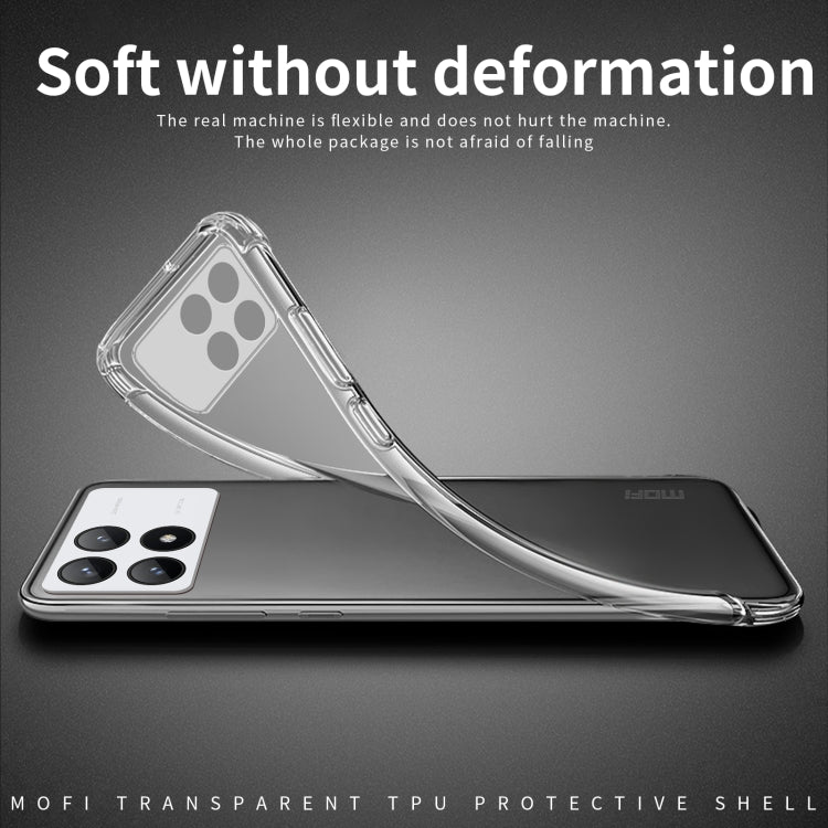 For Xiaomi Redmi K70 / K70 Pro MOFI Ming Series Ultra-thin TPU Phone Case(Transparent) - Xiaomi Cases by MOFI | Online Shopping UK | buy2fix