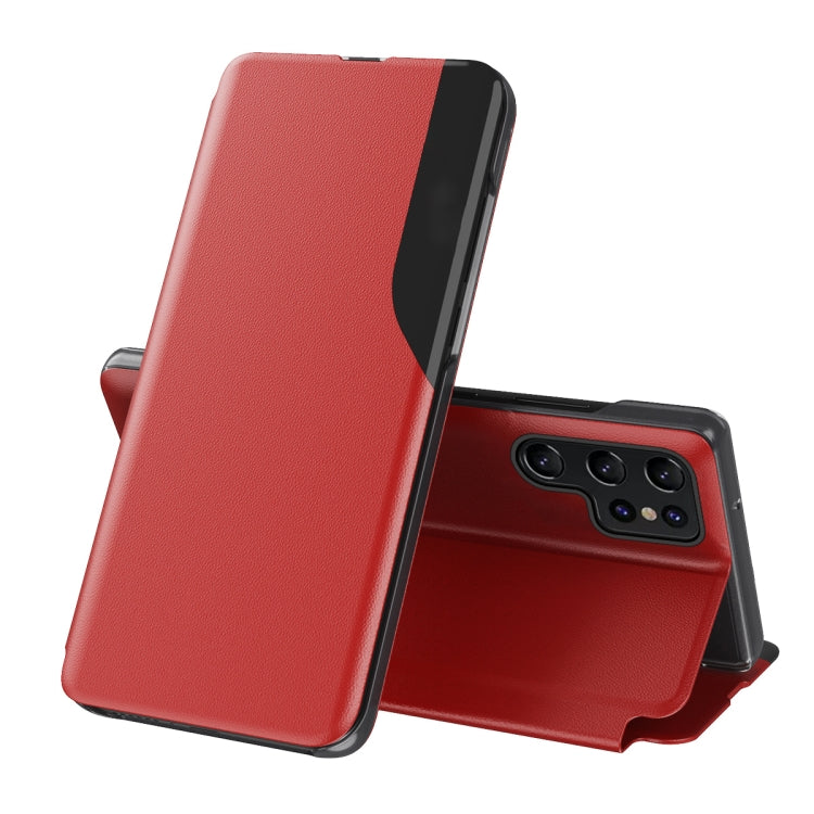 For Samsung Galaxy S25 Ultra 5G Attraction Flip Holder Leather Phone Case(Red) by buy2fix