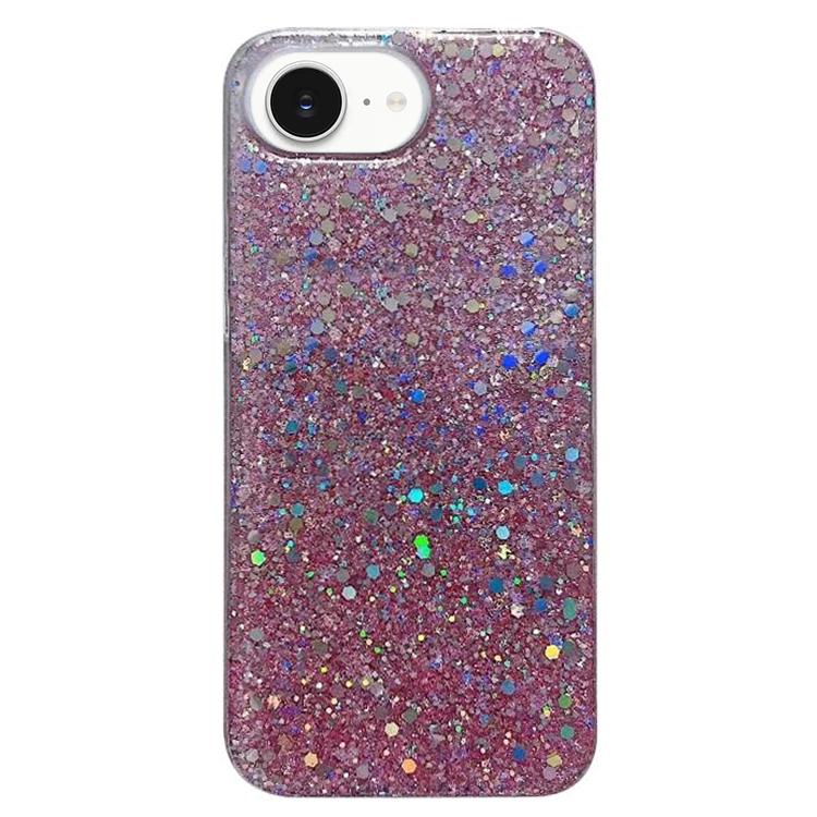 For iPhone 16e Glitter Sequins Epoxy TPU Phone Case(Pink) - iPhone 16e Cases by buy2fix | Online Shopping UK | buy2fix