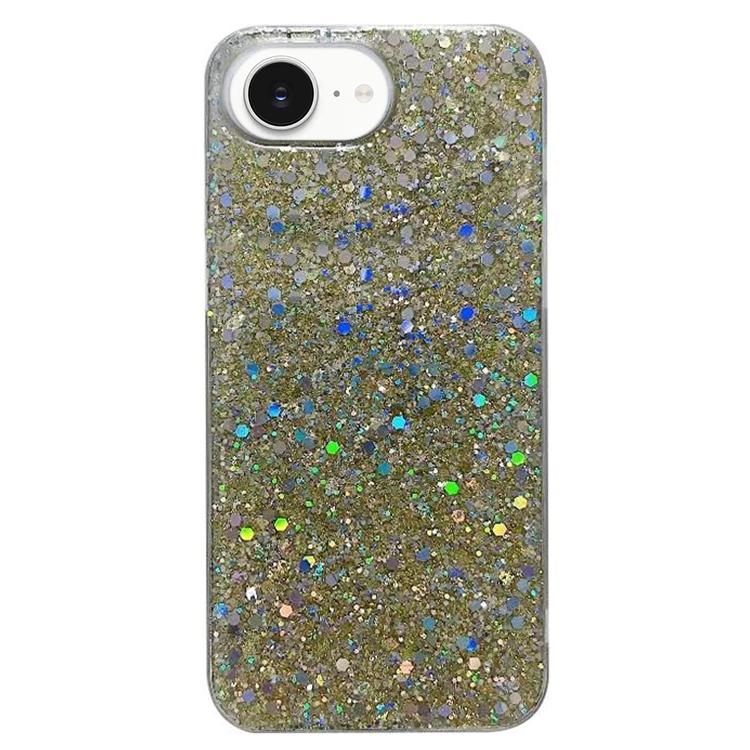 For iPhone 16e Glitter Sequins Epoxy TPU Phone Case(Gold) - iPhone 16e Cases by buy2fix | Online Shopping UK | buy2fix