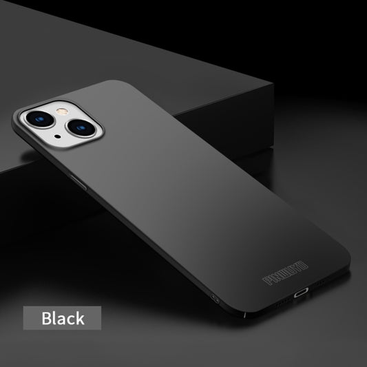 For iPhone 15 PINWUYO Micro-Frosted PC Ultra-thin Hard Phone Case with Magsafe Magnetic Ring(Black) - iPhone 15 Cases by PINWUYO | Online Shopping UK | buy2fix