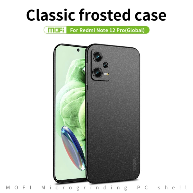 For Xiaomi Redmi Note 12 Pro Global MOFI Fandun Series Frosted PC Ultra-thin All-inclusive Phone Case(Black) by MOFI