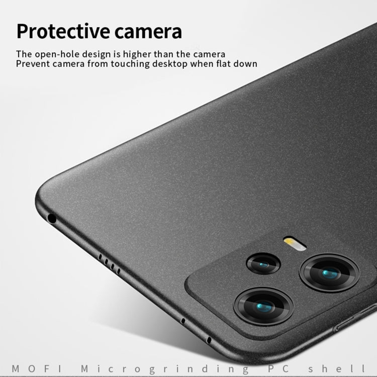 For Xiaomi Redmi Note 12 Pro Global MOFI Fandun Series Frosted PC Ultra-thin All-inclusive Phone Case(Black) by MOFI